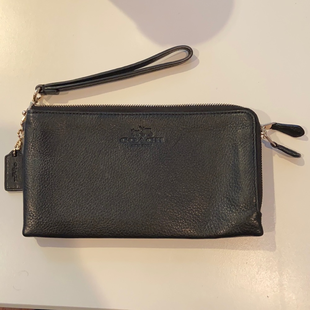 Black coach wristlet